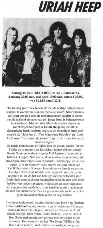 Uriah Heep in Tilburg, may 15th 1994