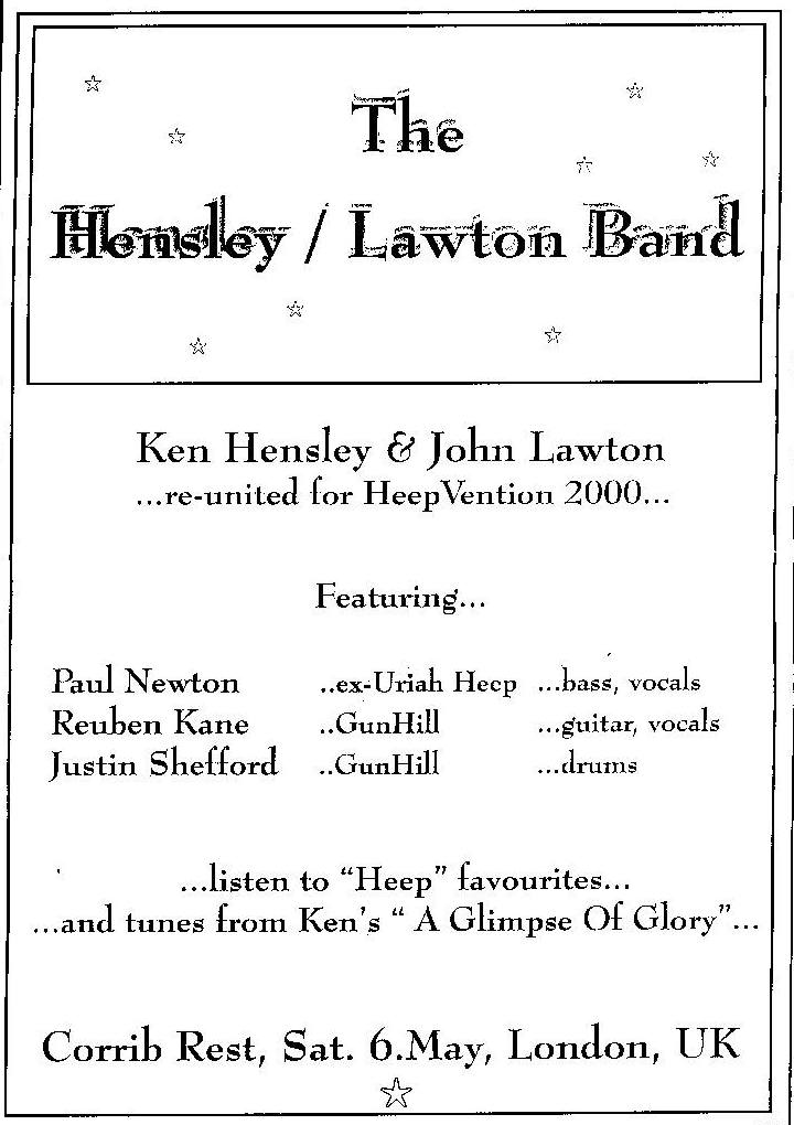 (Uriah) Heepvention, May 2000, London