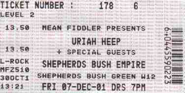 Uriah Heep, London, 2001