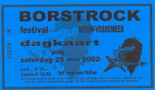 Uriah Heep - Borstrock - 2002 - ticket